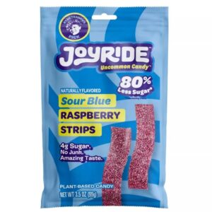 Joyride Sour Blue Raspberry Candy Strips 3.5oz 10ct